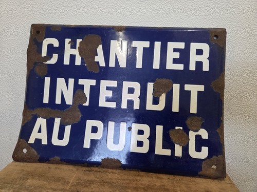 Ancienne panneau plaque - , tôle