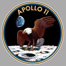 AUTOCOLLANT APOLLO 11 XI NASA LUNE FUSEE ASTRONAUTE COSMONAUTE STICKER AA080