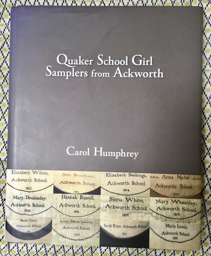 Quaker school girl samplers - quaker,