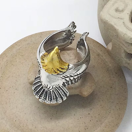 Bague homme aigle - , argent