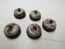 lot of 5 antique bakelite button switches 