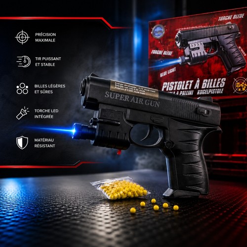 Pistolet billes cm avec - billes, 15