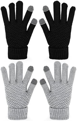 Lot paires gants hiver femme - 2,