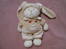 Doudou peluche lapin beige