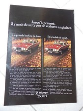 Triumph 2500 Pi 1973 publicité advert presse coupure publicitaire