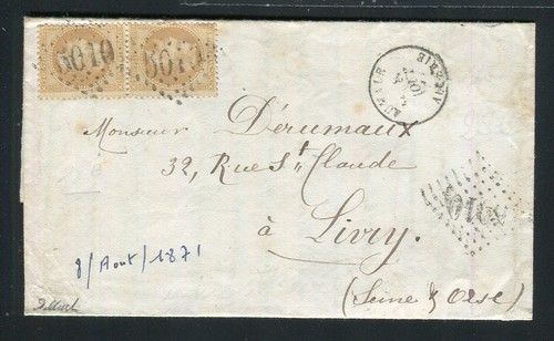 Rare lettre aumale pour - rare,