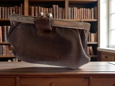 Sacoche vintage cuir Ancienne années 1950-60 rétro, milieu XXe, occasion