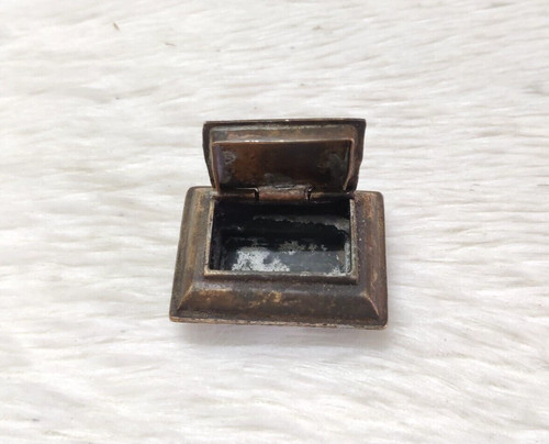 19c laiton antique snuff - laiton, tabac