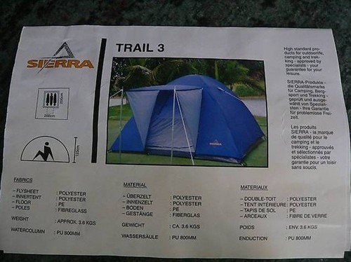 Sierra trail tente 3 - trail,