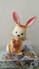 Vintage Delacoste Rabbit Pouet Antique Retro Toy Squeeze Rabbit Figure