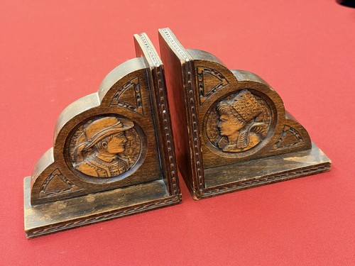 Paire serre livre bois - en,