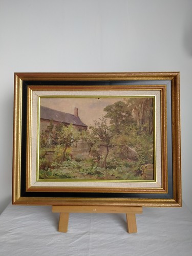 Peinture vue jardin - peinture,,