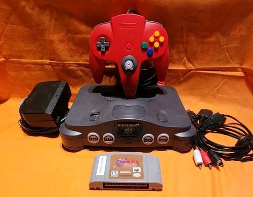 Nintendo n64 console red - n64,