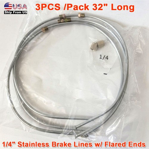 Stainless brake line - 1/4", w/