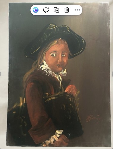 Huile après jeune eleve - d'après,