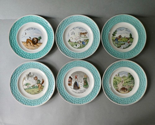 Assiettes anciennes en - 6,