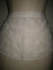 Antique garment soubrette apron.. embroidered cotton & lace