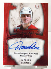2016-17 Leaf Hockey Ultimate Goals /3 Jacques Lemaire #UG-JL1 HOF SSP auto card