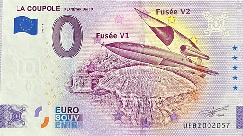 Billet euro coupole - 0,