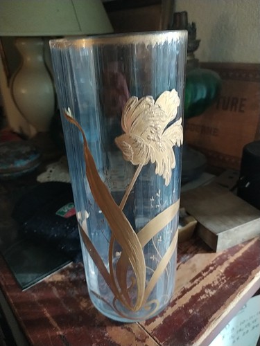Vase verre soufflé - verre, à