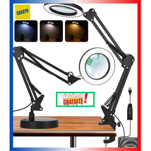 Lampe loupe bureau led 10x - lampe,