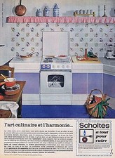 ADVERTISEMENT ADVERTISING 1965 035 Scholtès mixed cooker gas electricity electric
