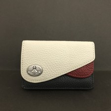 Unused Vivienne Westwood Orb Leather Coin Purse Wallet MultiColor/8BJ0176