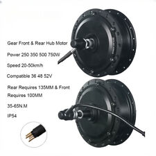 36V 48V 250W 350W 500W 750W Brushless Electirc Bicycle Front Rear Gear Hub Motor