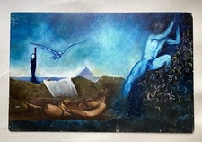 Tableau Surréaliste Homme Nu