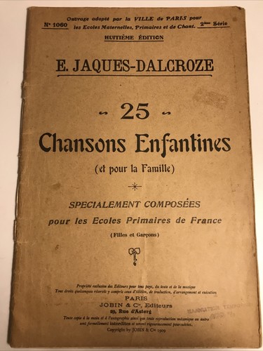 Jaques dalcroze partition - jaques,