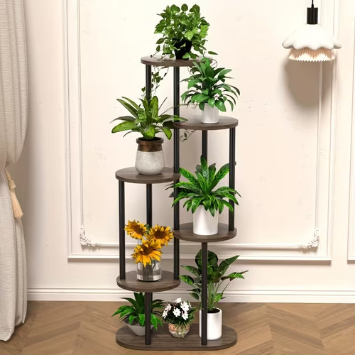 étagère plantes bois - Étagère,