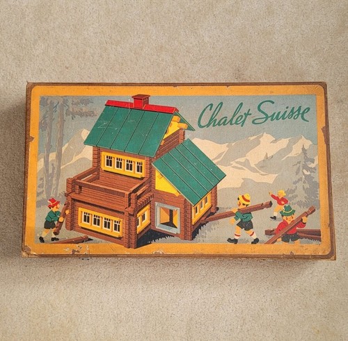 Ancien coffret chalet suisse - ancien,