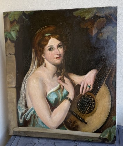 Tableau ancien signé hst - signé,