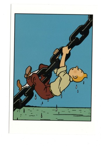 Tintin milou carte postale - tintin,