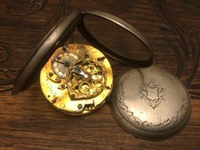 MONTRE A COQ EN ARGENT 40mm ´´L’EPINE à Paris XVIIIeme horloger du roi