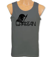 SPARTAN - Mens Training Top Vest Gym MMA Boxing Muscle Weightlifting Tank 
