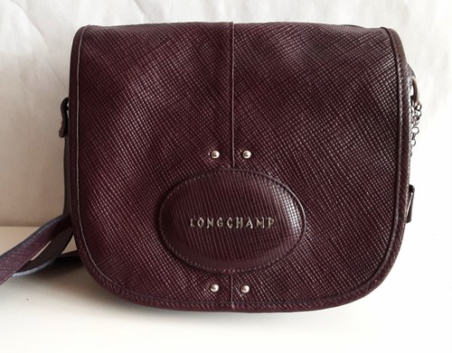 Sac longchamp cuir bordeaux - sac,