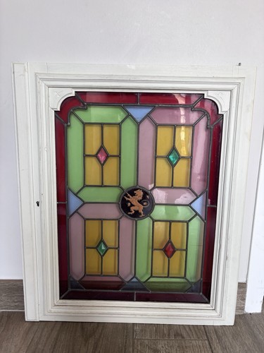 Ancien panneau vitraux avec - panneau,