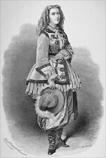 RUSSIA - L'EXPLORATRICE Mme de BOURBOULON (from SHANGHAI to MOSCOW) - 19th century engraving