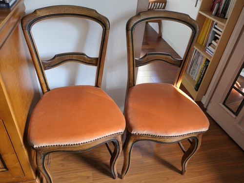 Paire chaises velours - paire,