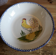 ASSIETTE À SOUPE FAÏENCE DE CHAROLLES 20 CM (DÉCOR COQ)