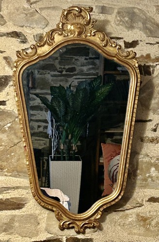 Miroir baroque bois doré - , et