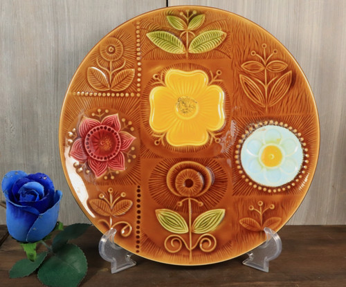 Assiette ancien barbotine - assiette,