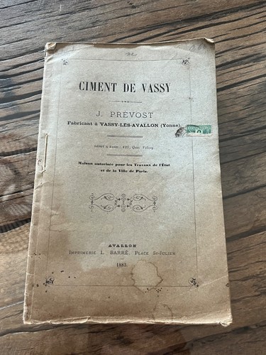Livre ciment vassy avallon - livre,