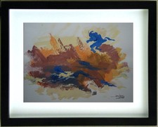 Dessin Gouache  LE DIABLE BLEU