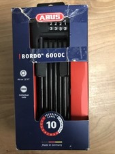 Abus Bordo 6000C Folding Lock - Combination, 3'/90cm, Includes SH Bracket