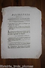 ✒ Revolution NATIONAL CONVENTION decree emigrants deported & refusal of oath