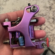Purple and Aluminum 2 Liner Shader Tattoo Machine Coils USA 