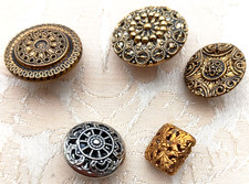 LOT OF ANTIQUE METAL MIRROR BUTTONS DIAMETER 2.2 CM TO 1.9 CM