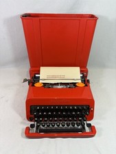 Machine à écrire Olivetti Valentine Rouge revissée nettoyée + Ruban Neuf